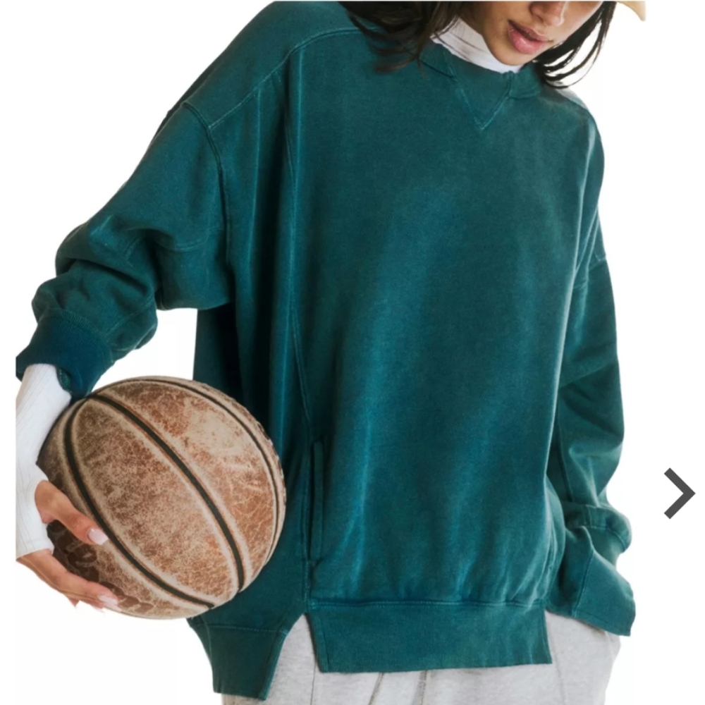 FP Movement by Free People Vintage Teal Crewneck Sweatshirt